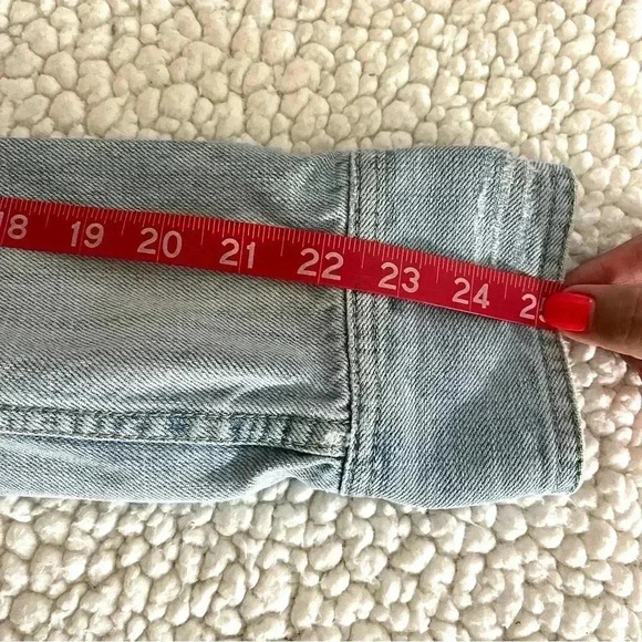 Abercrombie Fitch Distress Faded Cowgirl Western Button Denim Jean Jacket Size M - Picture 13 of 14